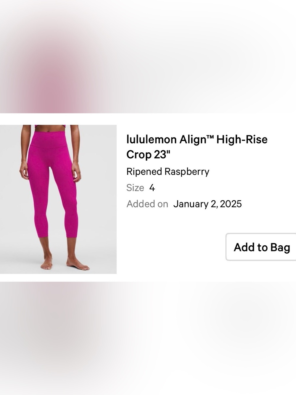Lululemon Align Set (Ripened Raspberry) - Picture 2 of 6